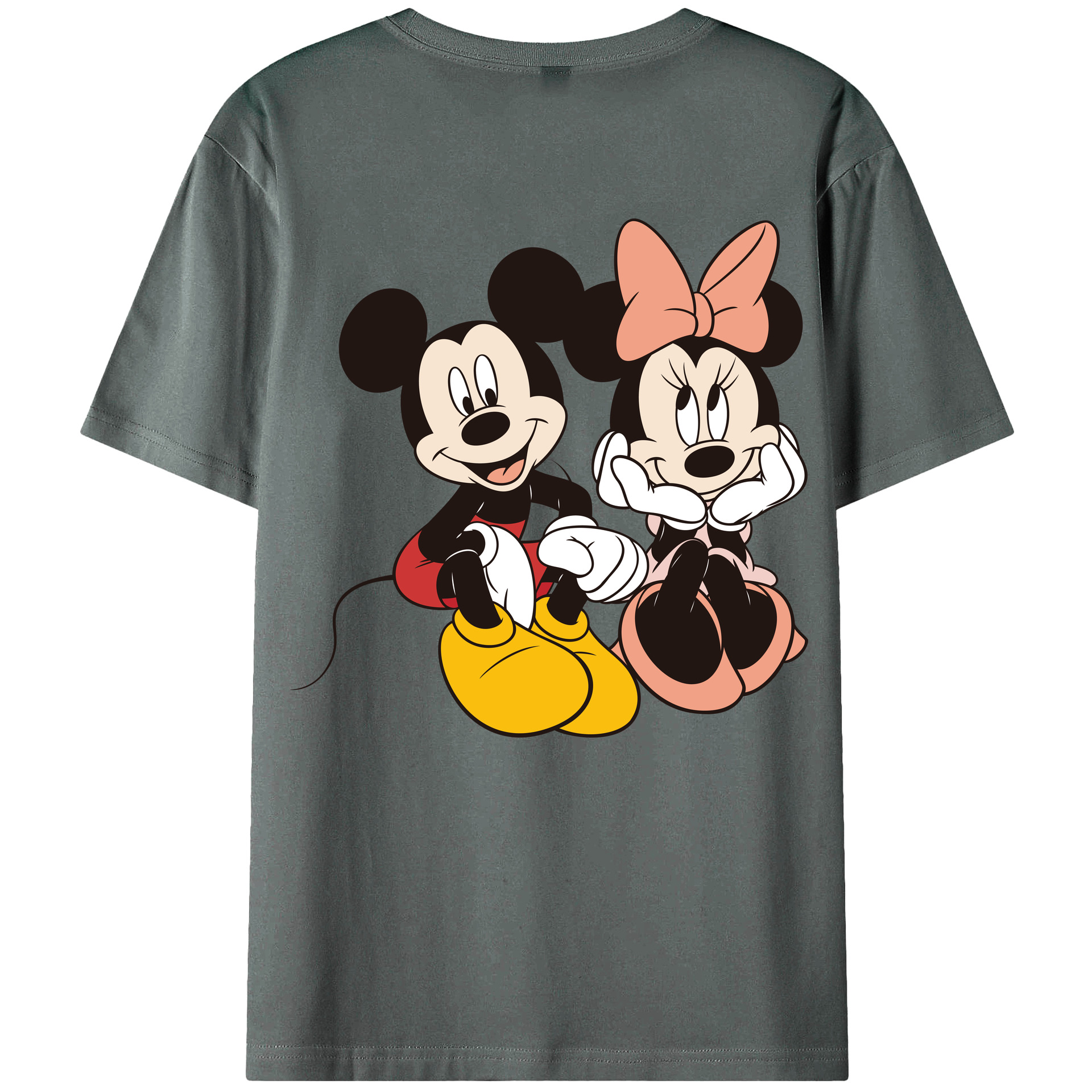 （画像用） ミッキーマウス Mickey Mouse 綿100％半袖Tシャツ（背面プリント）